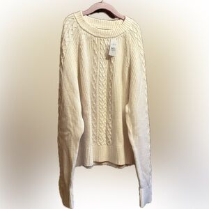 Women’s Cream Cable Knit Sweater